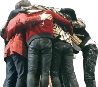 🎉 group hug, people, friendship, togetherness, teamwork telegram sticker