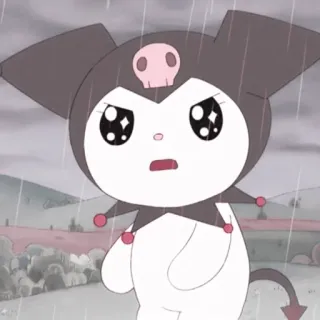 🧬 Kuromi Dibujos animados, Anime, Personaje, Kuromi, Triste telegram sticker