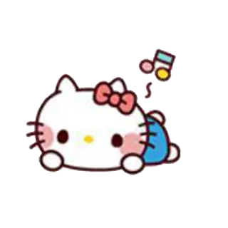 🎶 Hello Kitty Hello Kitty, Dibujos animados, Lindo, Kawaii, Nota musical whatsapp sticker