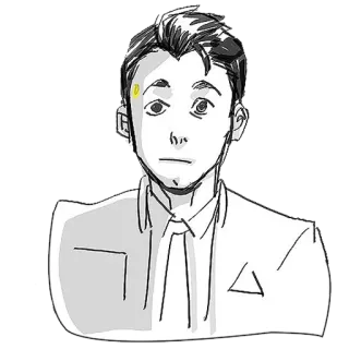 🙁 Connor Detroit: Become Human android, cyberpunk, police, investigation telegram sticker