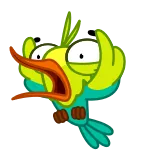 😲 Vogel, Cartoon, lustig, Gesichtsausdruck, Aufkleber, Illustration telegram sticker