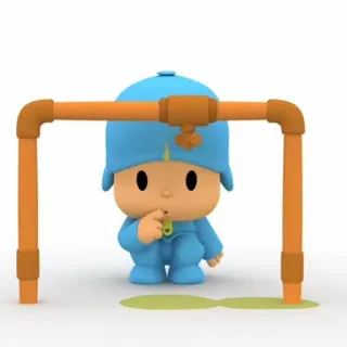 ☀️ Pocoyo мультфильм, анимация, ребенок, синий, милый telegram sticker