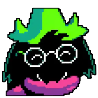 😊 Ralsei Deltarune rpg, character, videogame, goat, pixelated telegram sticker