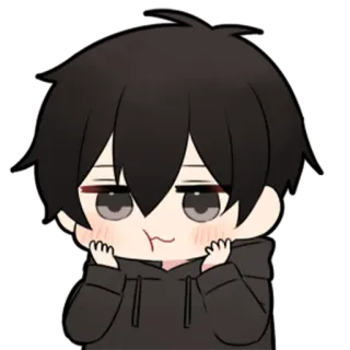 ❤️ anime, cute, blush, chibi, boy telegram sticker