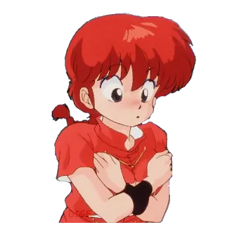 ☺️ Ranma Saotome Ranma ½ Anime, Manga, Artes marciales, Años 90, Chica whatsapp sticker