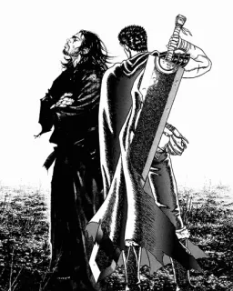 ⚔ Guts Berserk Anime, Manga, Espada, Guerrero, Fantasía, Berserk whatsapp sticker