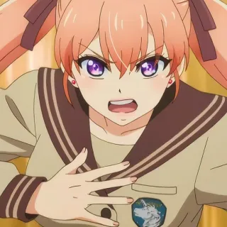 🙂 anime, girl, angry, school uniform, cartoon telegram sticker