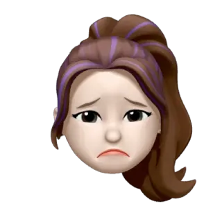 🥺 Emoji, Triste, Fille, Déçu(e), Avatar telegram sticker