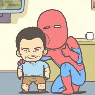👍 Spider-Man Spider-Man, Superheld, Cartoon, lustig, Meme, Freundschaft telegram sticker