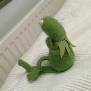 💚 Kermit kermit, frog, muppets, meme, puppet, green, sad telegram sticker