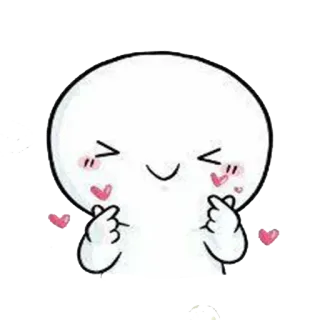 😍 cute, kawaii, love, finger heart, korean heart, emoji telegram sticker