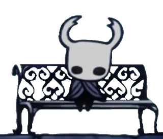 😴 The Knight Hollow Knight Hollow Knight, El Caballero, Banco, Personaje de videojuego, Juego indie telegram sticker