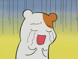 😢 płacz, smutny, anime, kreskówka, chomik telegram sticker