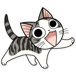 😀 Chi Chi's Sweet Home gatto, anime, manga, carino, gattino, felice telegram sticker