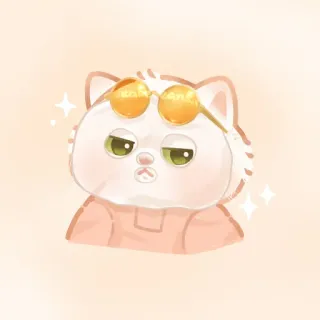 ✨ gato, óculos de sol, fofo, animal, adesivo, desenho animado telegram sticker