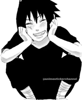 😄 @animestickerchannel anime, sticker, cartoon, smiling, cute telegram sticker