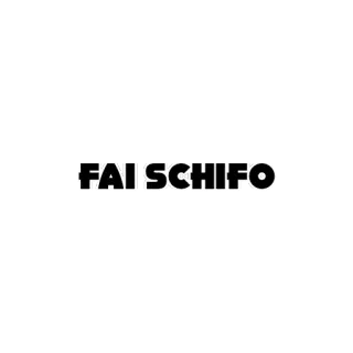 😀 FAI SCHIFO insult, italian, offensive, text, black and white whatsapp sticker