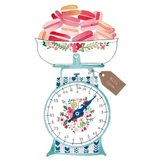 🍩 With Love macarons, forno, cibo, dolce, amore, dolci, acquerello, bilancia whatsapp sticker