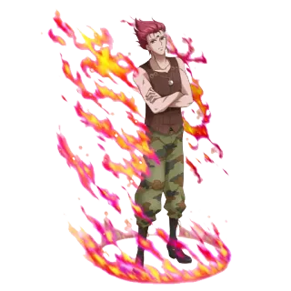 🔥 アニメ, カートゥーン, キャラクター, 炎, 鎧 telegram sticker