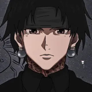 🖤 Chrollo Lucilfer Hunter x Hunter Аниме, Хлоро Люцильфер, Hunter x Hunter, Тату, Фанатское творчество, Персонаж telegram sticker