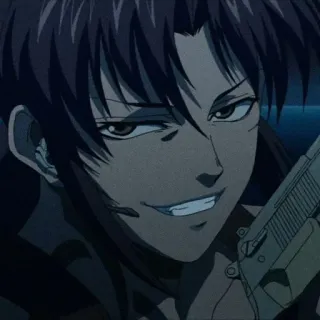 😏 Anime, Waffe, Gewalt, Charakter whatsapp sticker
