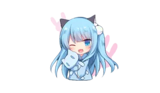 😜 Anime, Chibi, Carino, Ragazza, Kawaii, Manga telegram sticker
