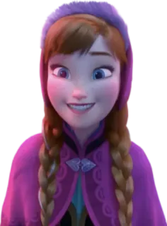 🙂 Anna Frozen アナ, アナと雪の女王, ディズニー, キャラクター, プリンセス, アニメ telegram sticker