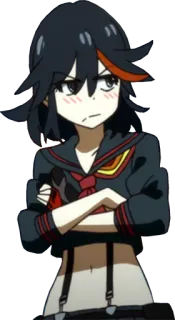 😒 Ryuko Matoi Kill la Kill Anime, Kill la Kill, Ryuko Matoi, Personaggio, Arrabbiato, Serio whatsapp sticker