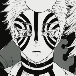 😟 Kokushibo Demon Slayer 动漫, 恶魔, 黑死牟, 鬼灭之刃, 漫画, 上弦 telegram sticker