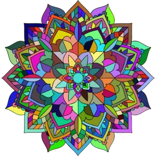 🎨 マンダラ, パターン, カラフル, 幾何学的, デザイン, アート, オーナメント, 装飾的 telegram sticker
