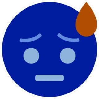 😓 Emoji, Suor, Rosto, Emoção, Triste, Estressado telegram sticker