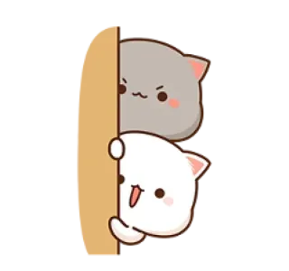 😗 kucing, lucu, kawaii, kartun, stiker, binatang telegram sticker