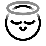 😇 black, solid, background, empty, dark, minimalist whatsapp sticker