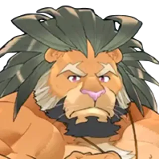 😏 antropomorfik, singa, kartun, furry telegram sticker