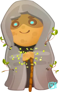 🔮 aardappel, tovenaar, magie, fantasie, personage, sticker telegram sticker