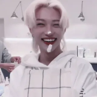 🐣 Felix kpop, sänger, unterhalter, idol, lächeln, glücklich telegram sticker
