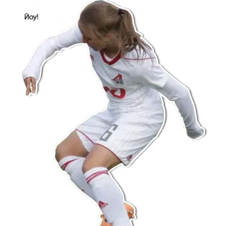 ✌ Йоу! サッカー, スポーツ, アスリート, 女性, チーム telegram sticker