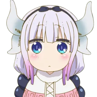 😳 Kanna Kamui Miss Kobayashi's Dragon Maid anime, drago, carino, loli telegram sticker
