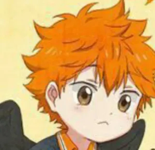 🍊 Hinata Shoyo Haikyuu!! Hinata Shoyo, Anime, Manga, Haikyuu, Słodkie, Chibi telegram sticker