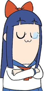 😔 Popuko Pop Team Epic Anime, Manga, Pop Team Epic, Popuko, Sticker telegram sticker