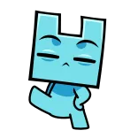 😵 ЯСНО クリア, 理解, 青, 箱, 横たわる, ロシア語, テキスト, ミーム telegram sticker