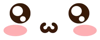 😊 милый, лицо, каваий, мультфильм, эмодзи telegram sticker