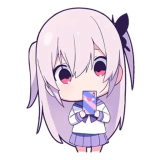 😯 Garota anime, Fofo, Chibi, Personagem, Ilustração telegram sticker