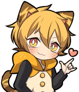 🤘 애니메이션, 고양이, 캐릭터, 귀여운, 카와이, 일러스트 telegram sticker