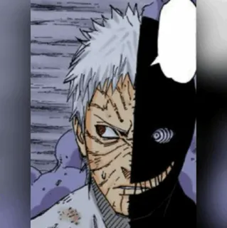 ⚫️ Obito Uchiha Naruto Anime, Manga, Cattivo, Uchiha, Obito telegram sticker