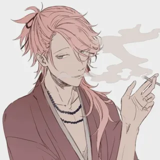 🚬 Курение, Сигарета, Аниме, Манга, Персонаж, Иллюстрация telegram sticker