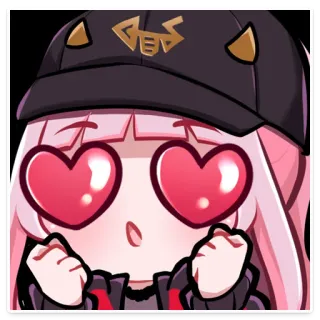 😍 anime, cute, heart eyes, love, cartoon telegram sticker