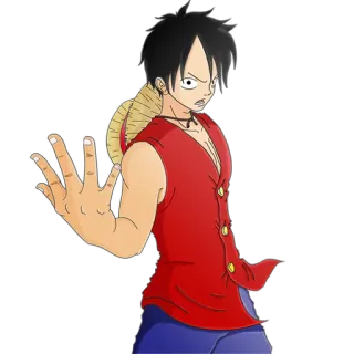 😠 Monkey D. Luffy One Piece Anime, Manga, One Piece, Luffy, Chapeau de paille, Pirate whatsapp sticker