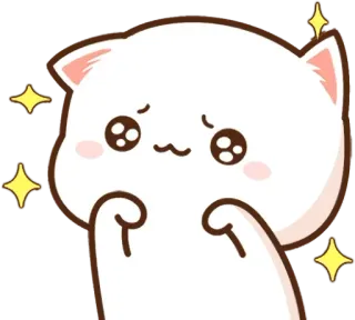 🤩 chat, mignon, kawaii, animal, étincelle, réconfortant telegram sticker
