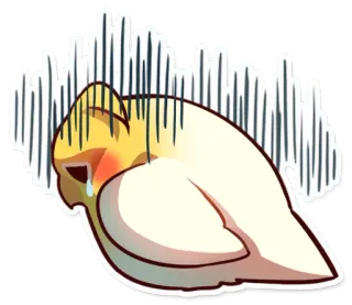 😞 buồn, khóc, cảm xúc, hoạt hình, nhãn dán telegram sticker